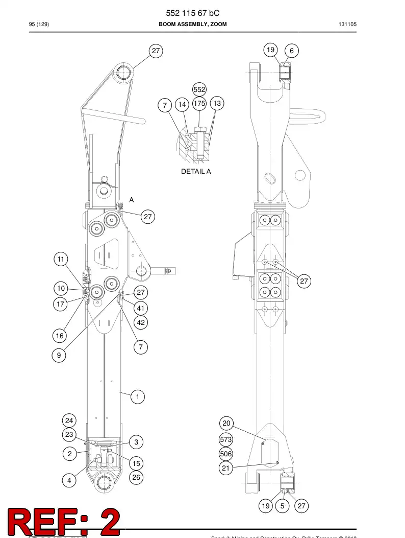 55065448e 550 654 48e Tube, Inner - Sandvik Technical Drawing