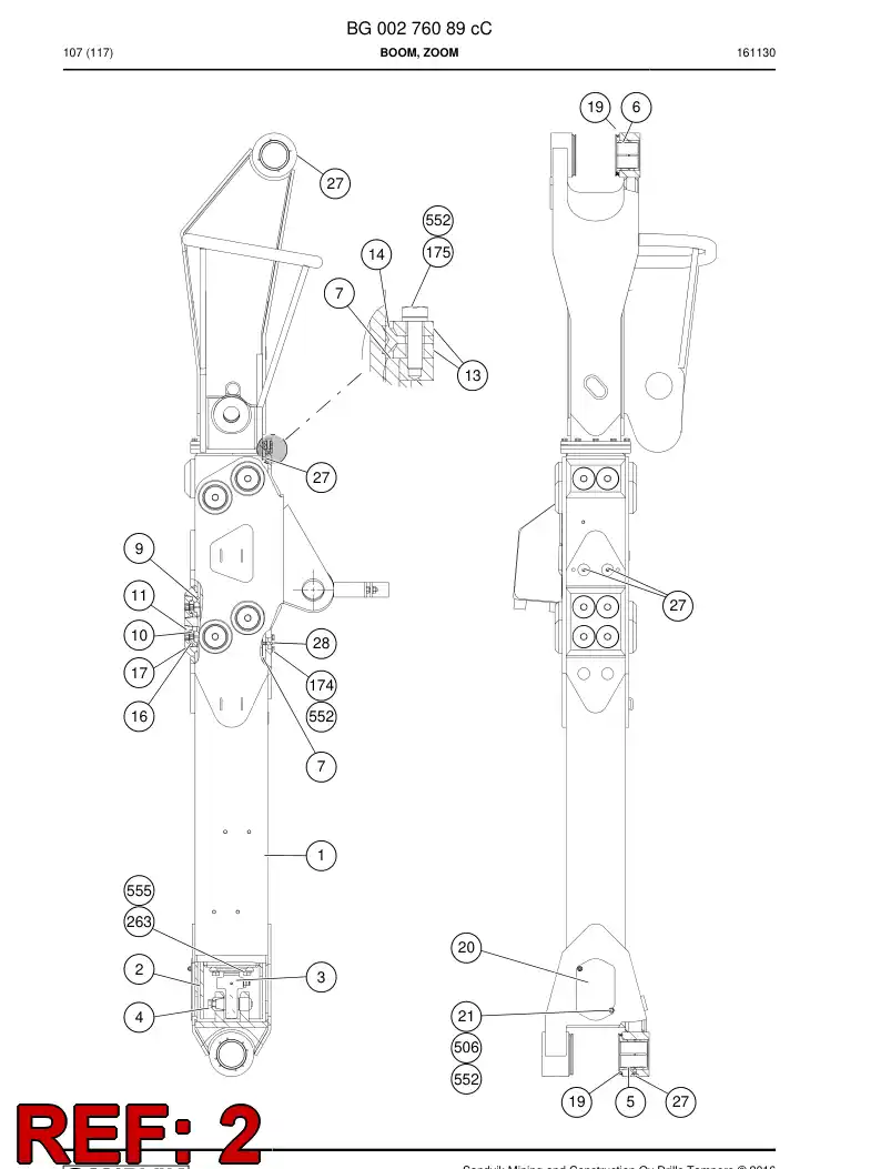 55065448f 550 654 48f Tube, Inner - Sandvik Technical Drawing