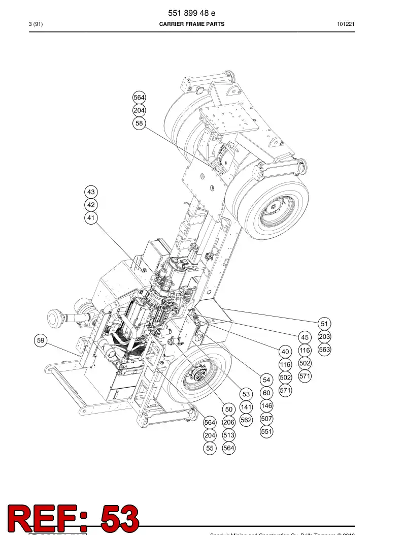 55065514 550 655 14 Cover plate - Sandvik Technical Drawing