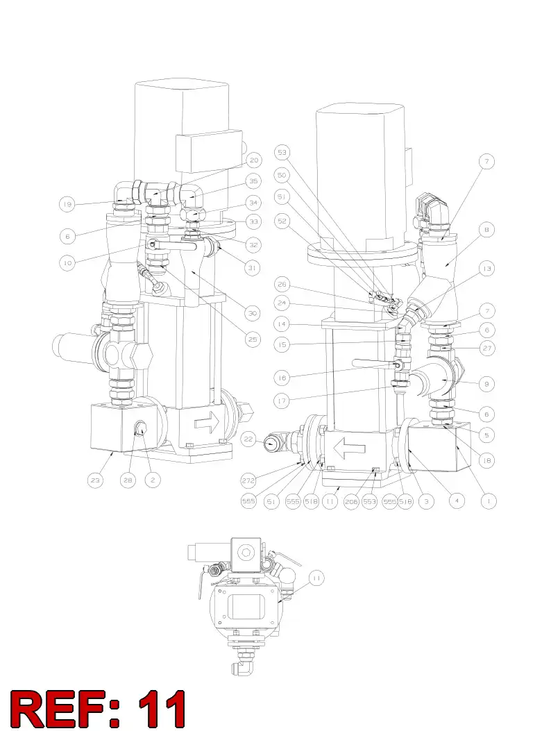 55065529 550 655 29 Plate, Mounting - Sandvik Technical Drawing