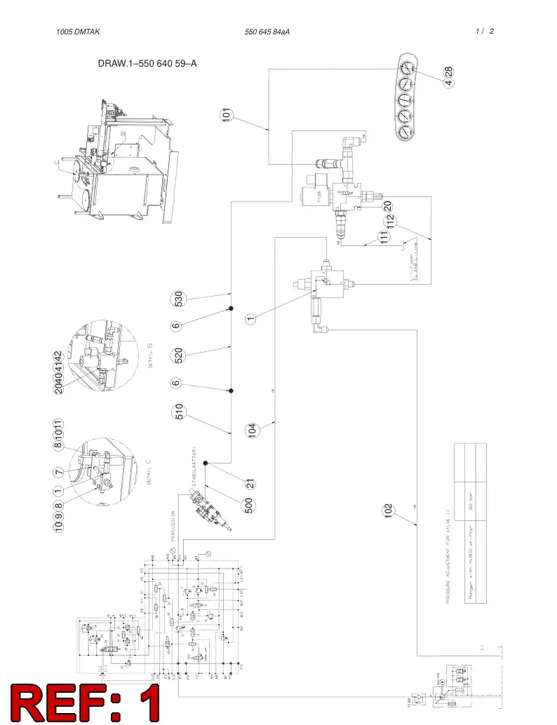 55065591 550 655 91 VALVE ASSEMBLY - Sandvik Technical Drawing