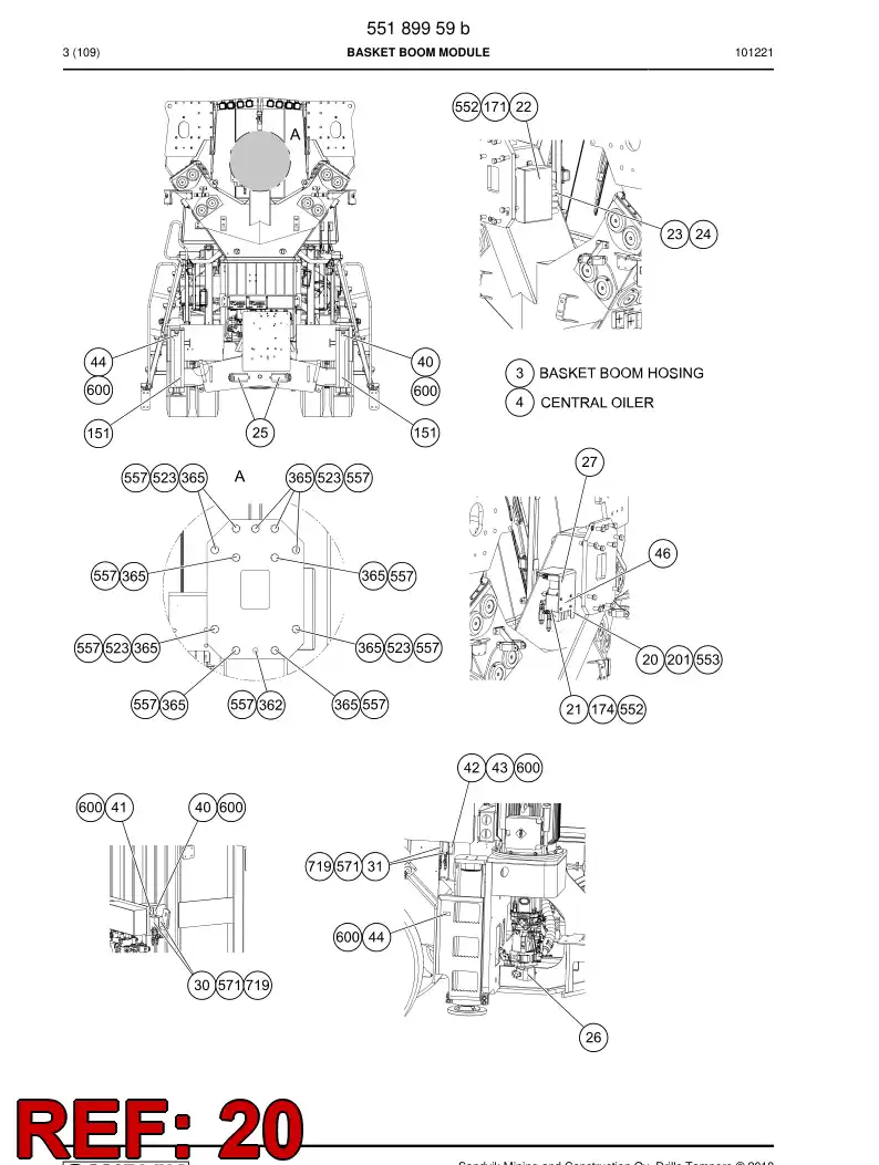 55065635 550 656 35 Plate - Sandvik Technical Drawing