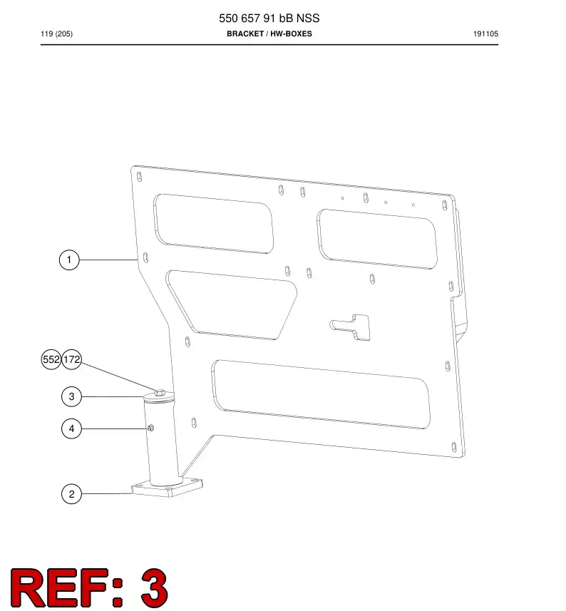 55065719a 550 657 19a Plate - Sandvik Technical Drawing