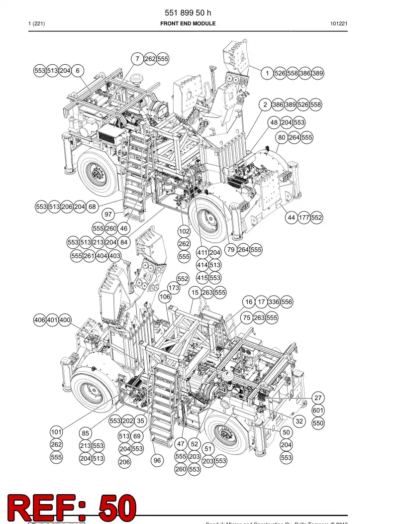 55065785 550 657 85 Bracket - Sandvik Technical Drawing