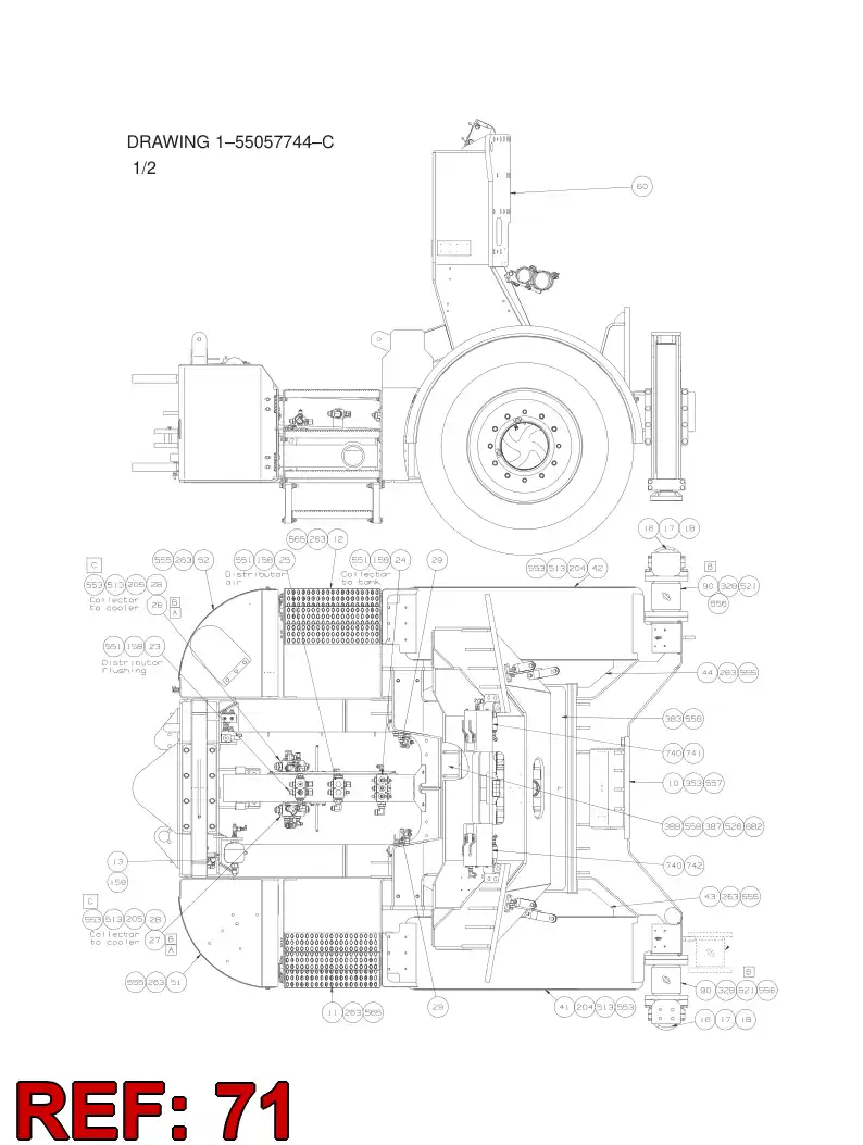 55065856 550 658 56 BRACKET - Sandvik Technical Drawing