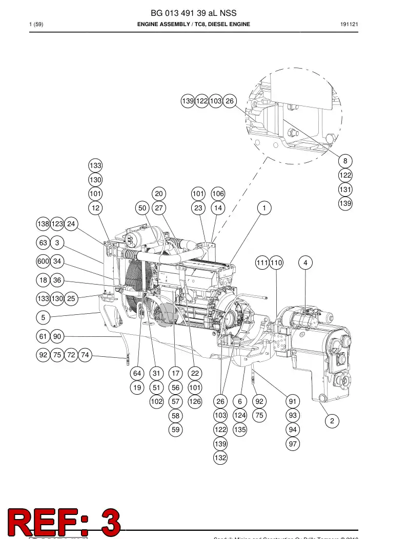 55065900 550 659 00 Cooler - Sandvik Technical Drawing