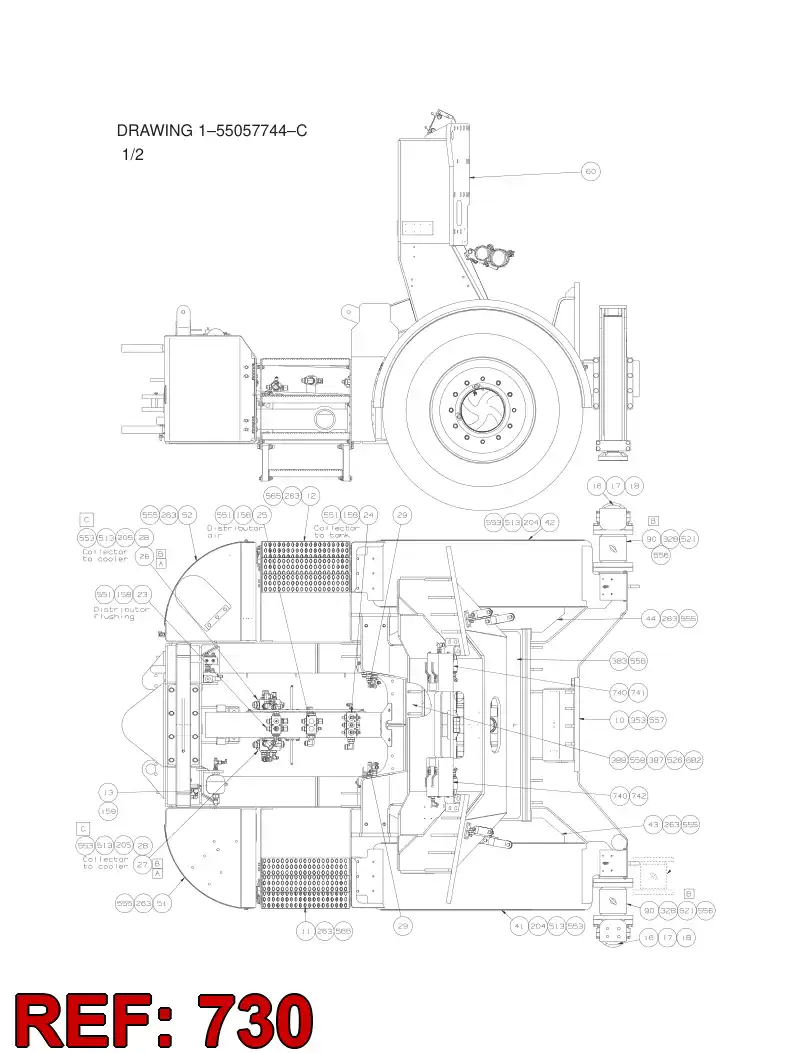 55065906 550 659 06 MOUNTING, Safety chain - Sandvik Technical Drawing