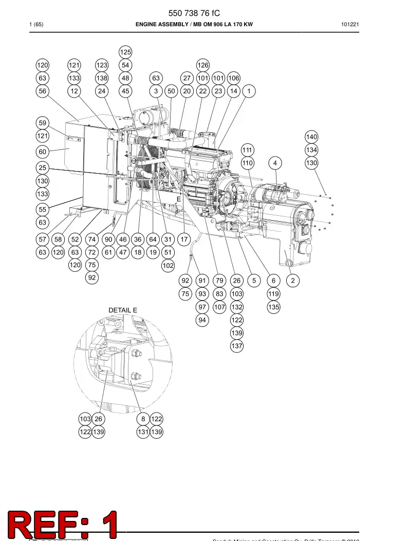 55065908c 550 659 08c Engine - Sandvik Technical Drawing