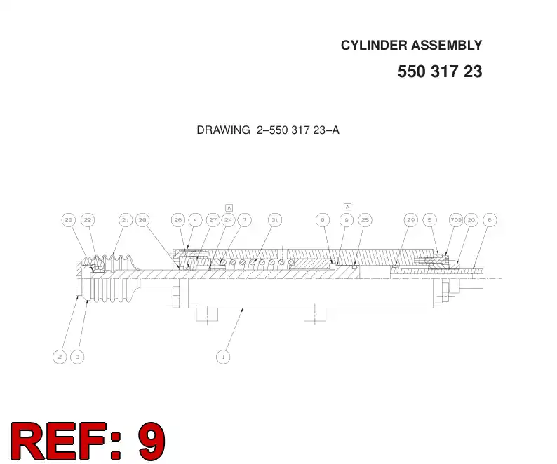 55065914 550 659 14 PISTON - Sandvik Technical Drawing