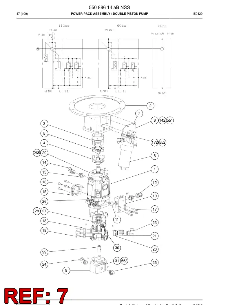 55065969a 550 659 69a Bracket - Sandvik Technical Drawing