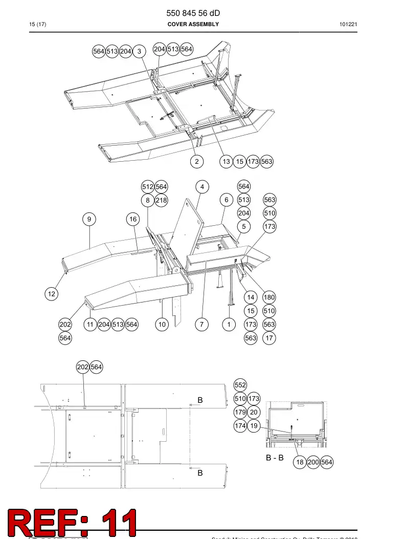 55066084 550 660 84 Supporting block - Sandvik Technical Drawing