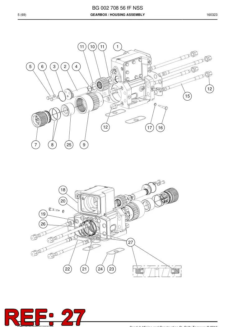 55066135a 550 661 35a Seal, U - Sandvik Technical Drawing