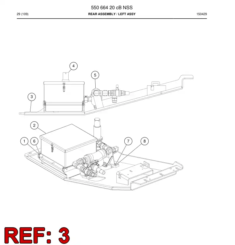 55066190d 550 661 90d Rear Assembly - Sandvik Technical Drawing