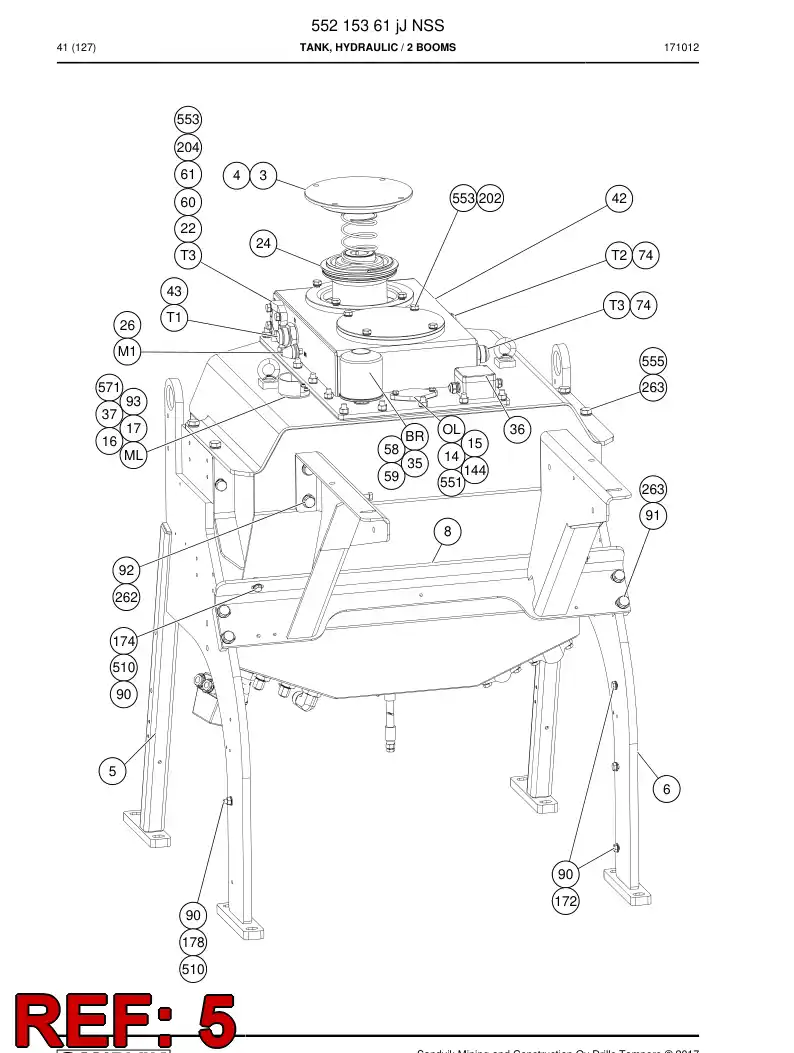 55066267c 550 662 67c Bracket - Sandvik Technical Drawing