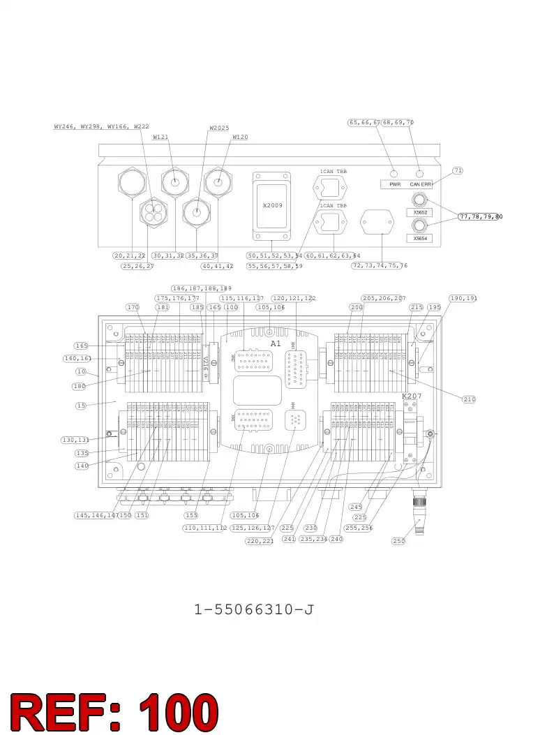 55066312 550 663 12 PROGRAMMED ELECTRONIC ASSEMBLY - Sandvik Technical Drawing
