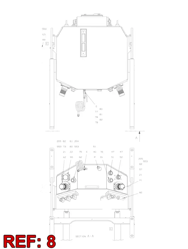 55066337 550 663 37 SUPPORT - Sandvik Technical Drawing