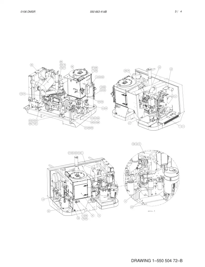 55066341dB 550 663 41dB POWERPACK ASSEMBLY - Sandvik Technical Drawing