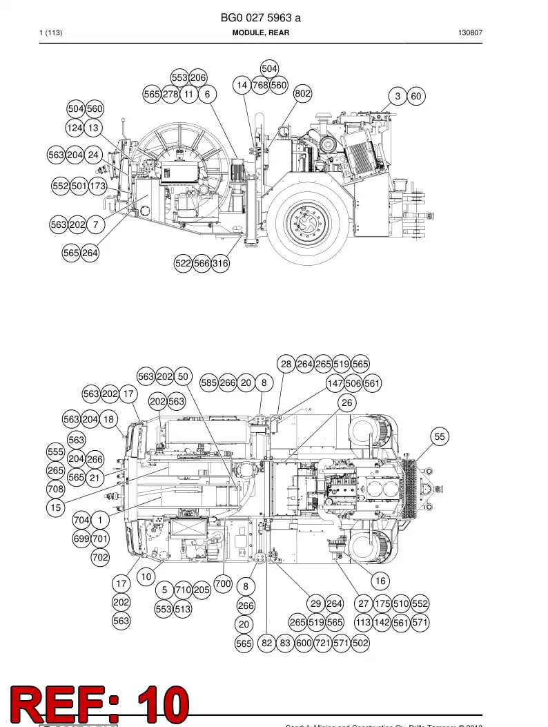 55066375a 550 663 75a Bracket - Sandvik Technical Drawing