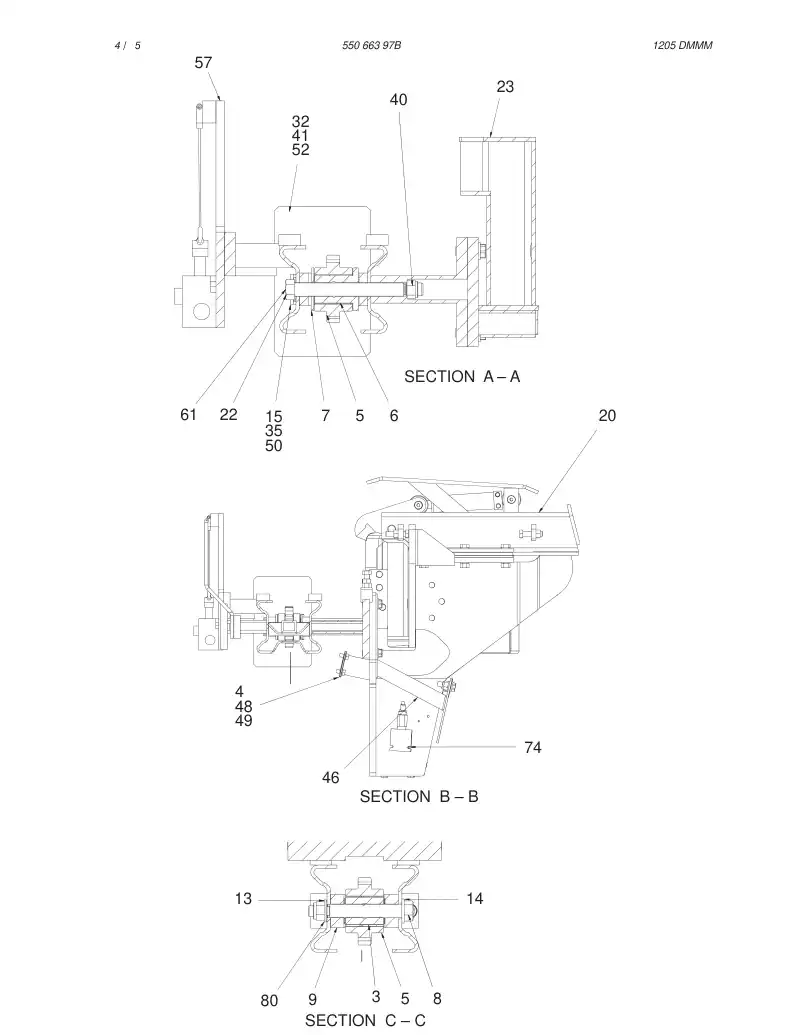 55066397B 550 663 97B CHAIN FEED ASSEMBLY - Sandvik Technical Drawing