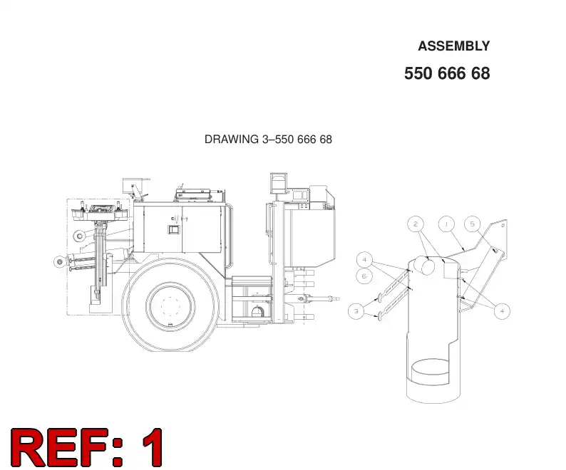 55066567 550 665 67 Bracket - Sandvik Technical Drawing