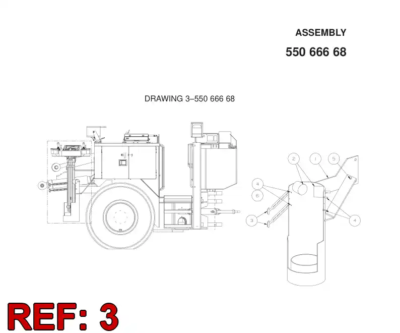 55066573 550 665 73 Rubber band - Sandvik Technical Drawing