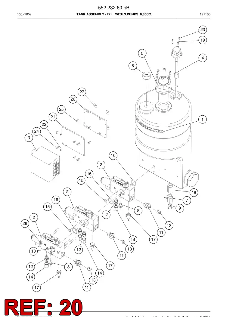 55066611b 550 666 11b Plate - Sandvik Technical Drawing