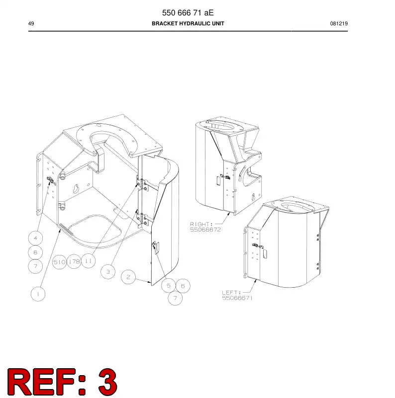 55066690 550 666 90 Plate - Sandvik Technical Drawing