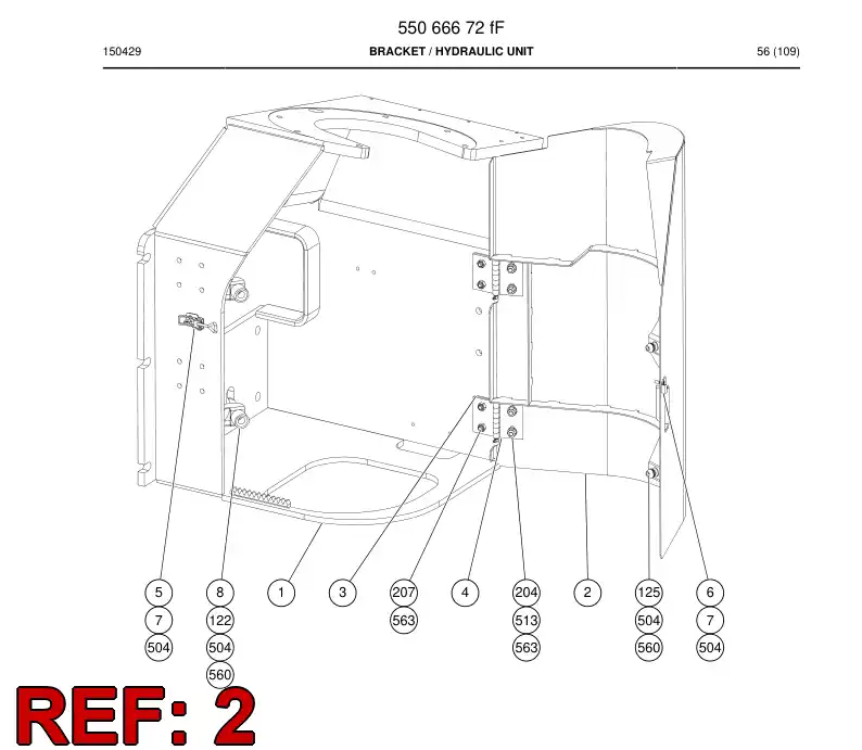 55066691 550 666 91 Hatch - Sandvik Technical Drawing