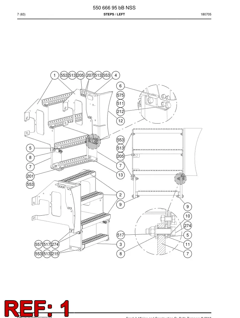 55066706c 550 667 06c Plate - Sandvik Technical Drawing