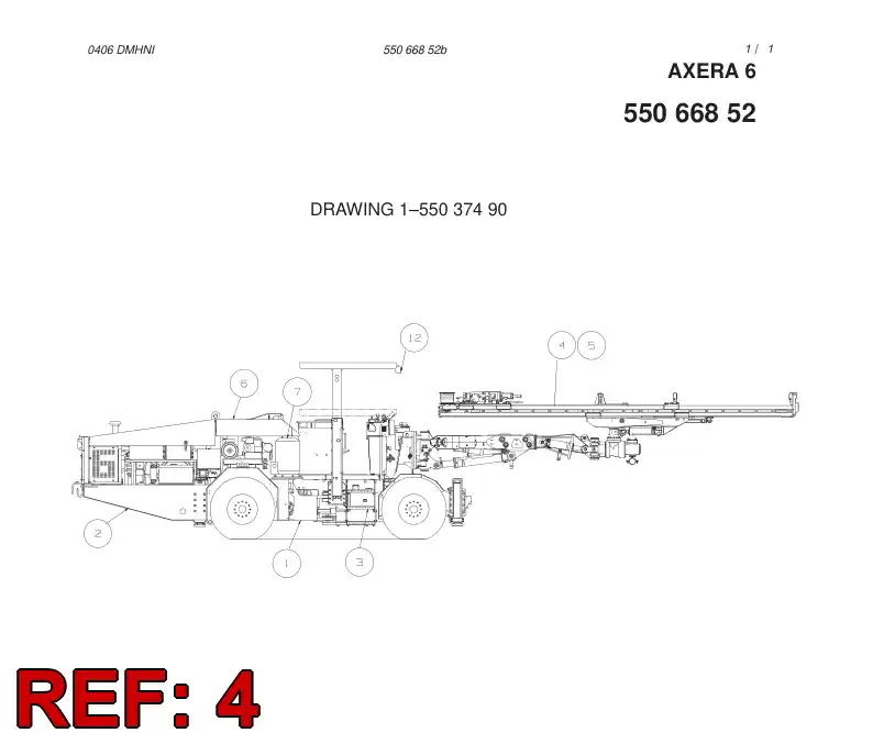 55066834 550 668 34 DRILLING MODULE - Sandvik Technical Drawing