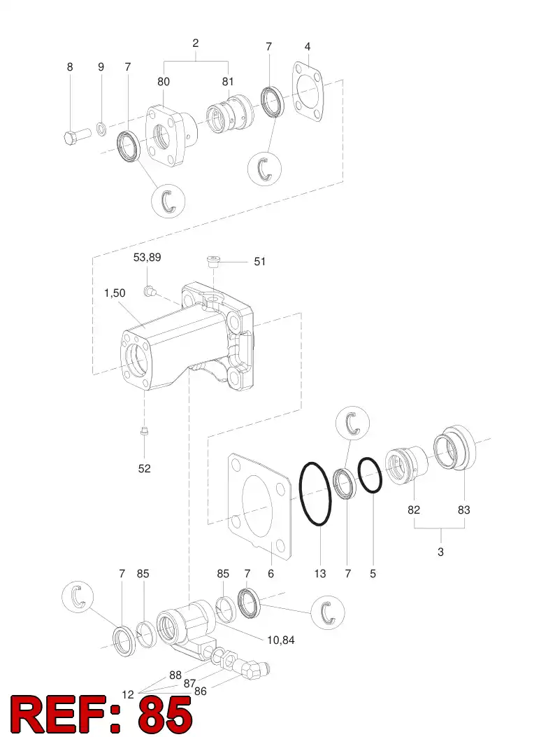 55066836 550 668 36 Guide Ring, PISTON Rod - Sandvik Technical Drawing