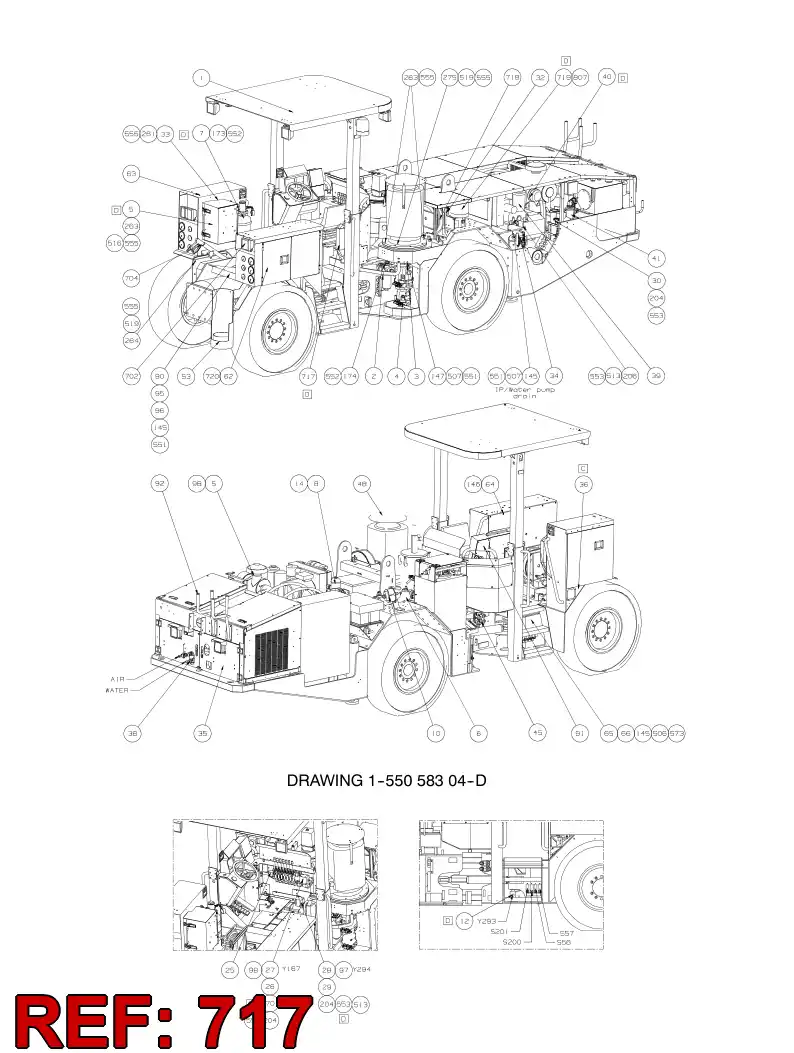 55066918 550 669 18 FIRE EXTINGUISHER ASSEMBLY - Sandvik Technical Drawing