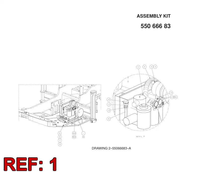 55066989 550 669 89 BRACKET - Sandvik Technical Drawing