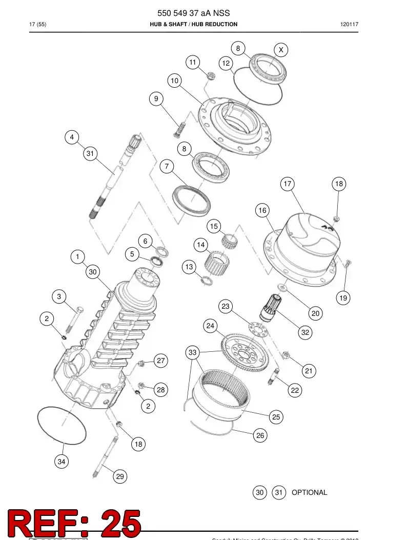 550 670 17 COROA, DENTADA - drawing