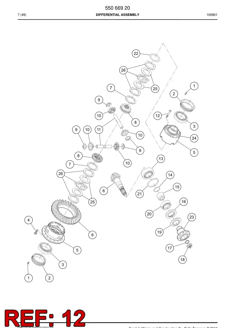 55067066 550 670 66 Bolt - Sandvik Technical Drawing