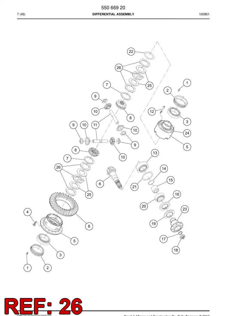 55067080 550 670 80 Disc - Sandvik Technical Drawing