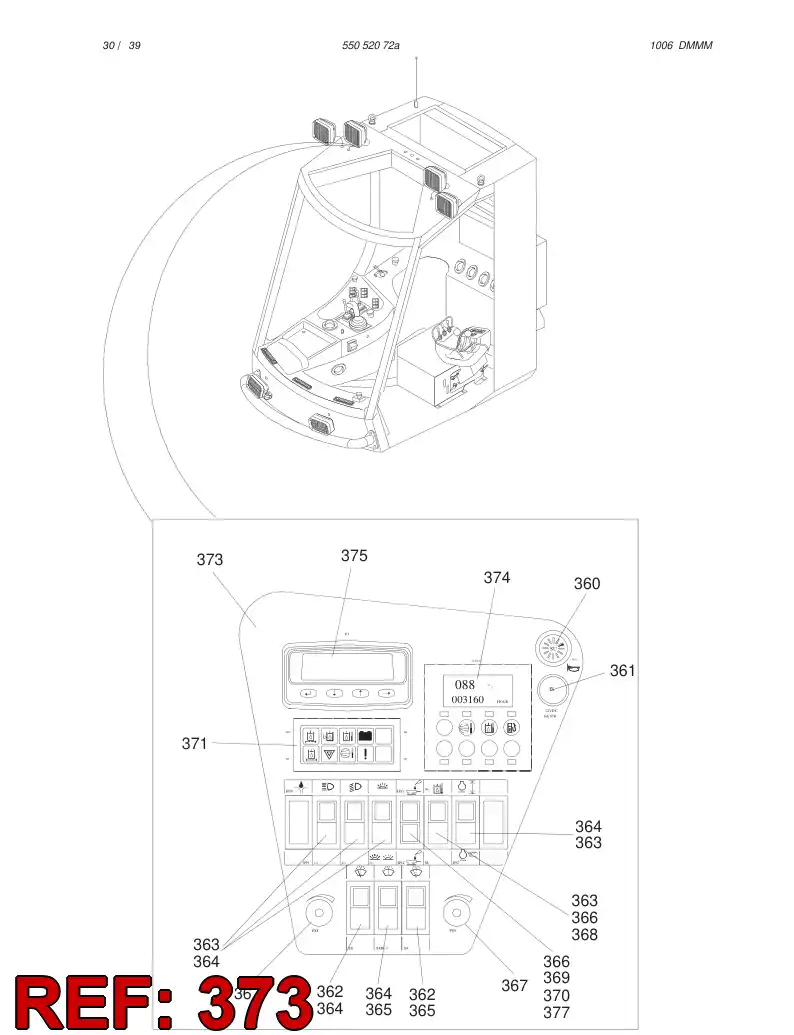 55067103 550 671 03 Decal - Sandvik Technical Drawing