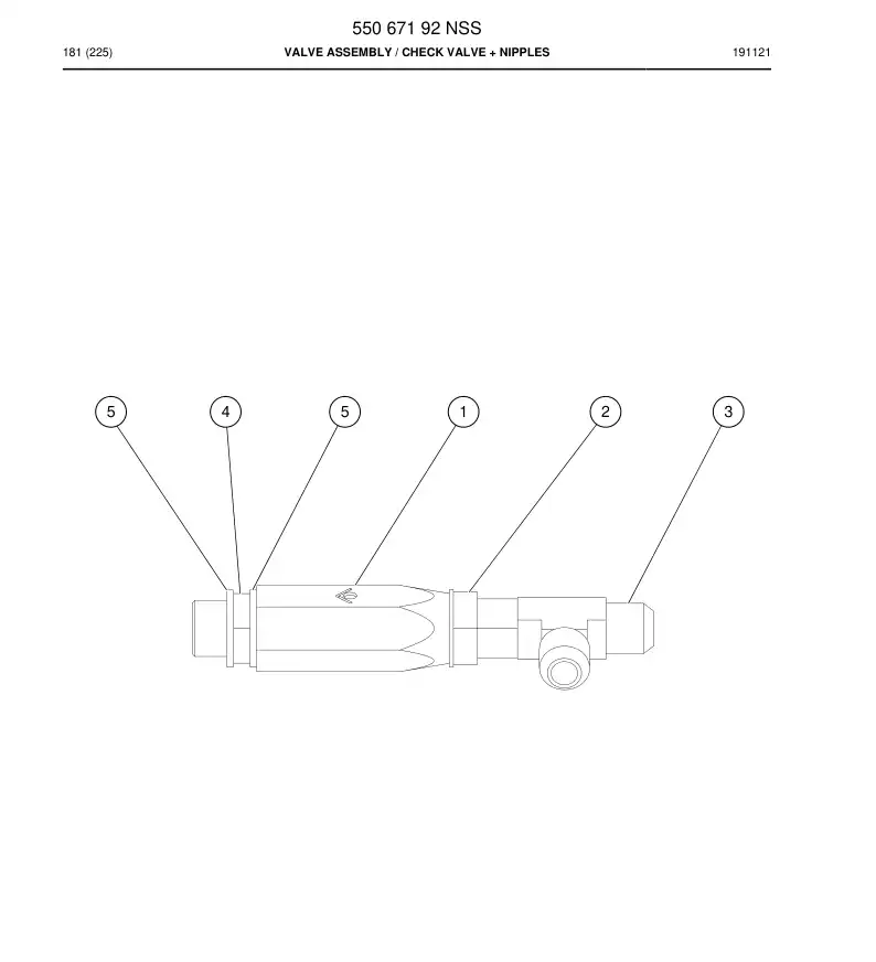55067192 550 671 92 Valve Assembly - Sandvik Technical Drawing