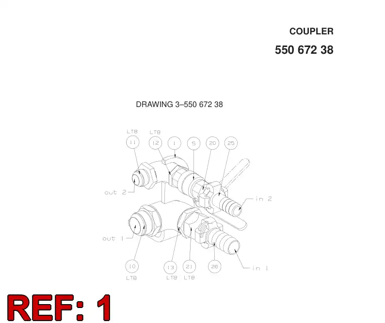 55067239 550 672 39 BRACKET - Sandvik Technical Drawing