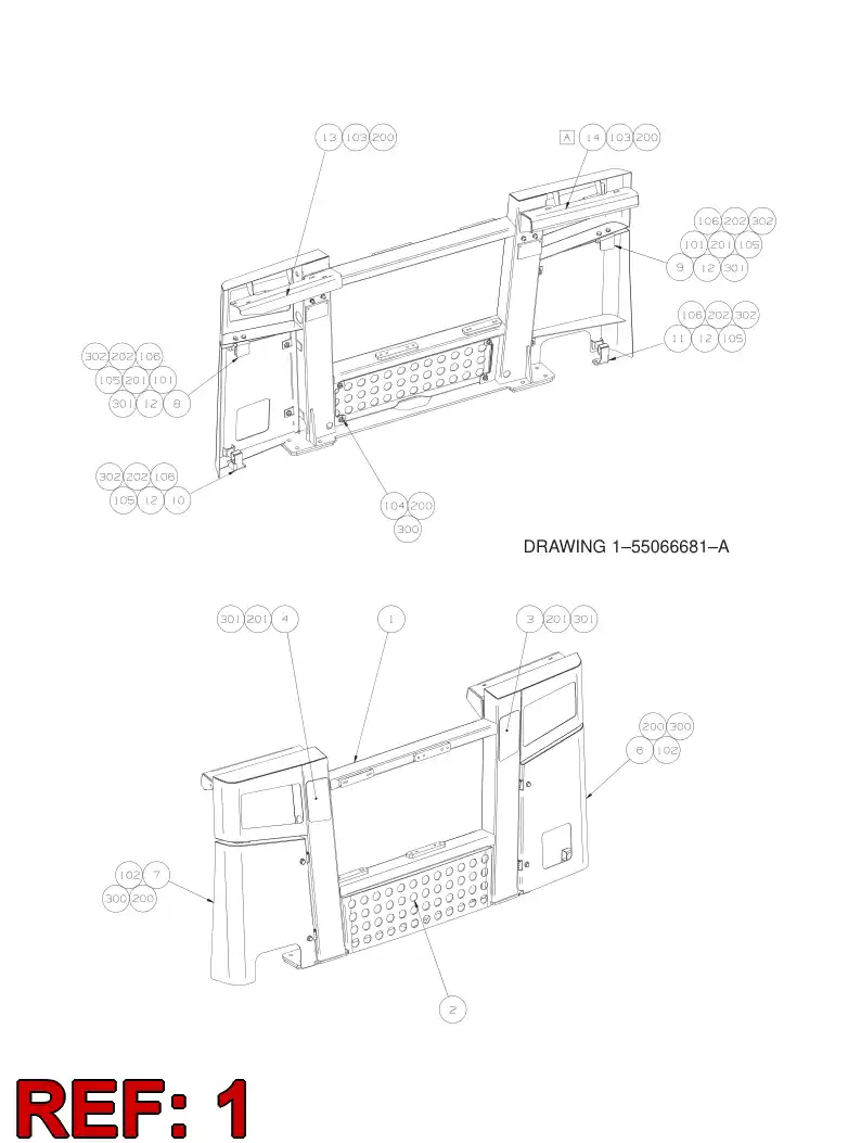 55067269 550 672 69 REAR ASSEMBLY - Sandvik Technical Drawing