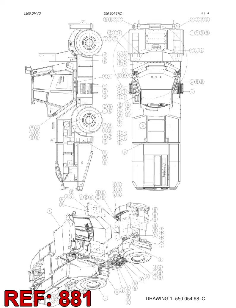 55067281 550 672 81 HYDRAULIC DIAGRAM - Sandvik Technical Drawing