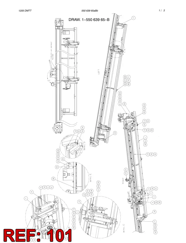 55067355 550 673 55 HOSE SUPPORT - Sandvik Technical Drawing