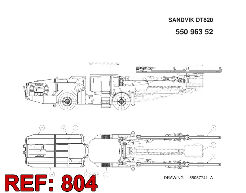 55067357 550 673 57 HOSING, Flushing - Sandvik Technical Drawing