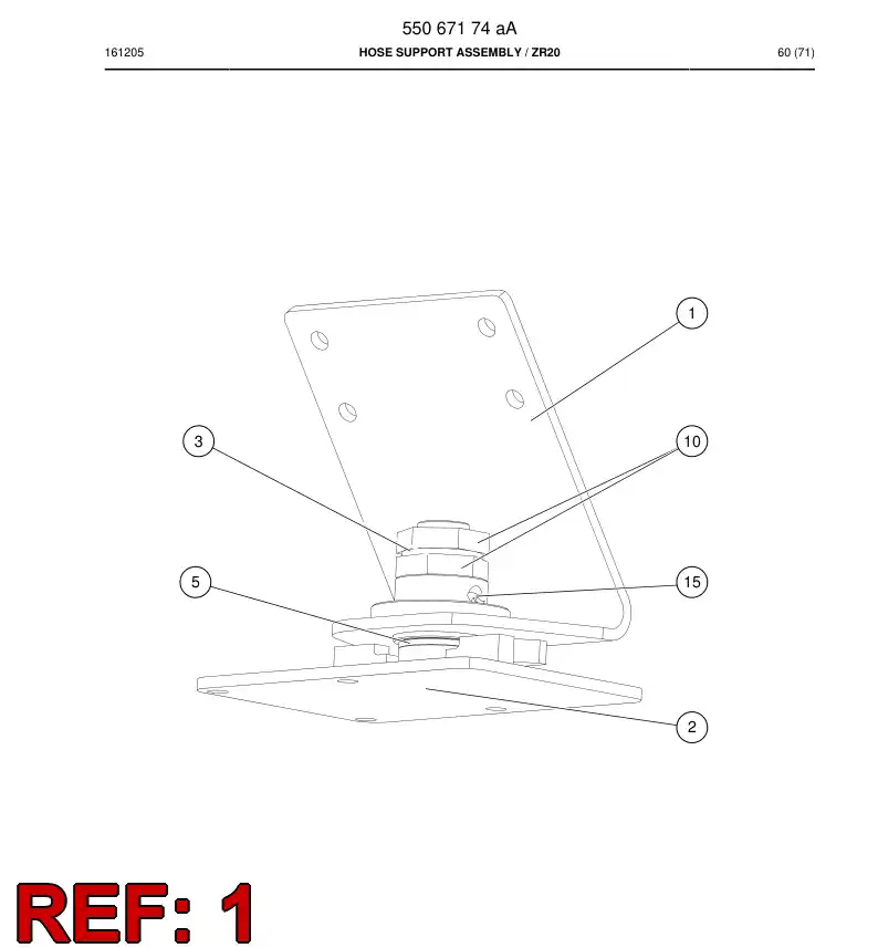 55067395b 550 673 95b Bracket - Sandvik Technical Drawing