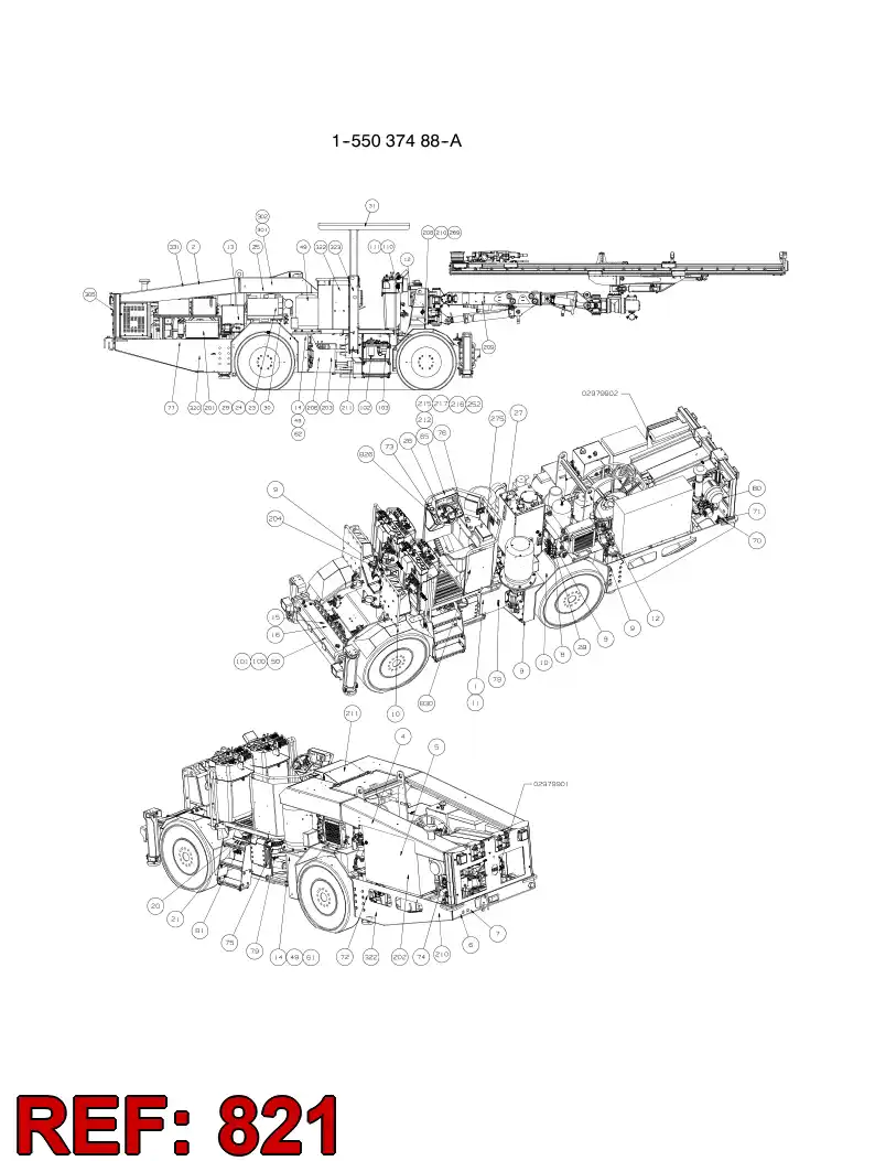 55067463 550 674 63 CAUTION BOARD SET - Sandvik Technical Drawing