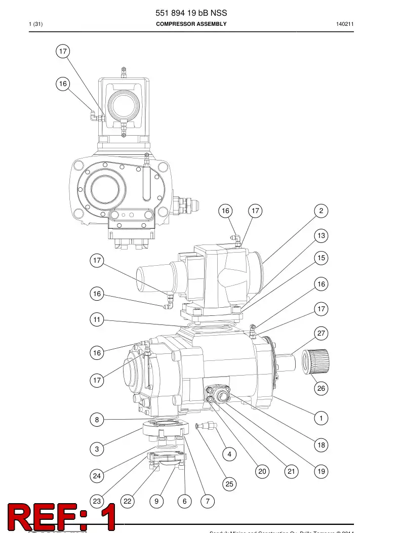 55067559c 550 675 59c Compressor Unit - Sandvik Technical Drawing