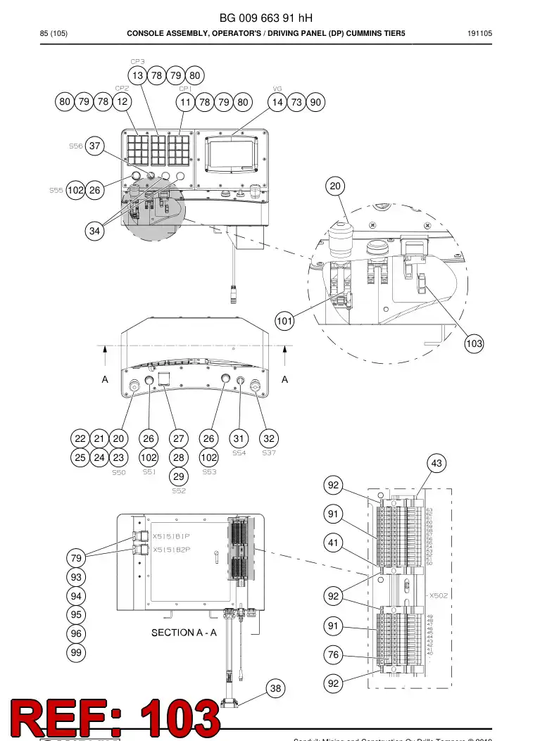 55067601 550 676 01 Contact - Sandvik Technical Drawing