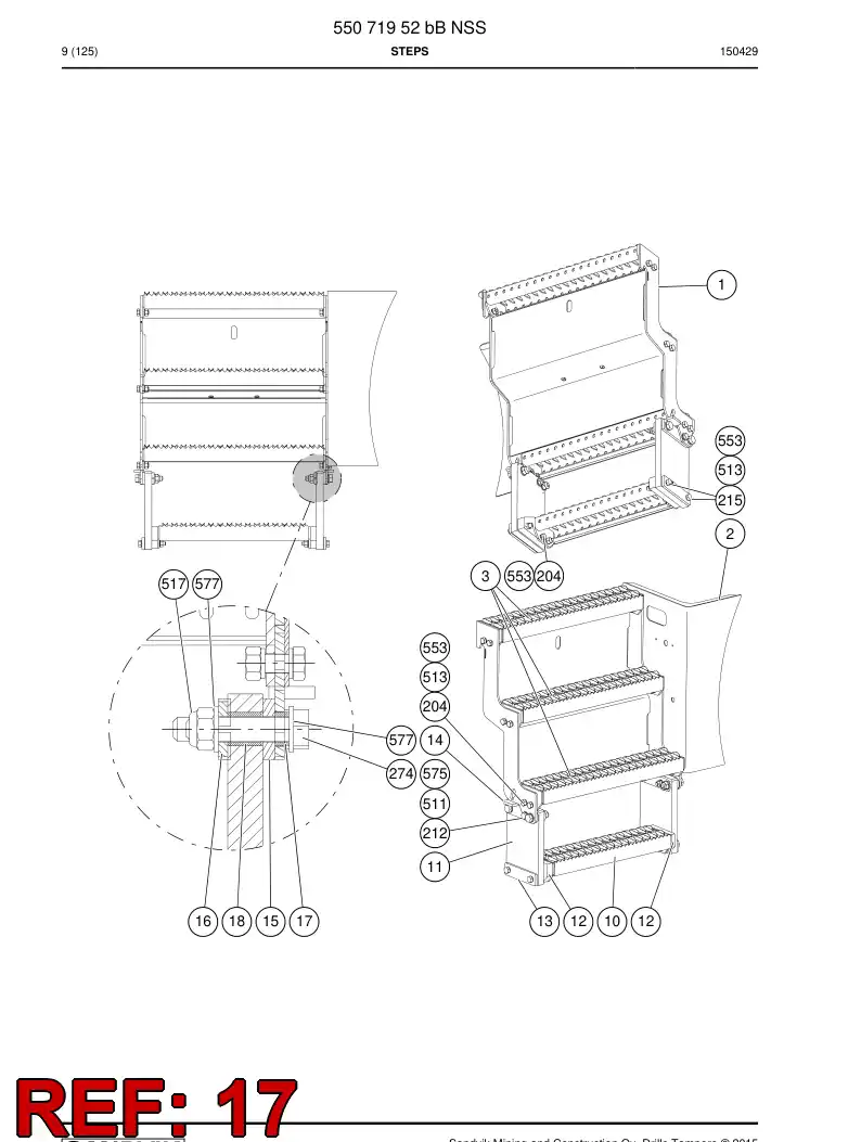 55067727 550 677 27 Bushing - Sandvik Technical Drawing