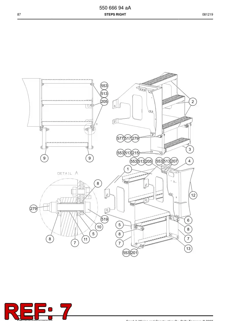 55067730 550 677 30 Rubber sheet - Sandvik Technical Drawing