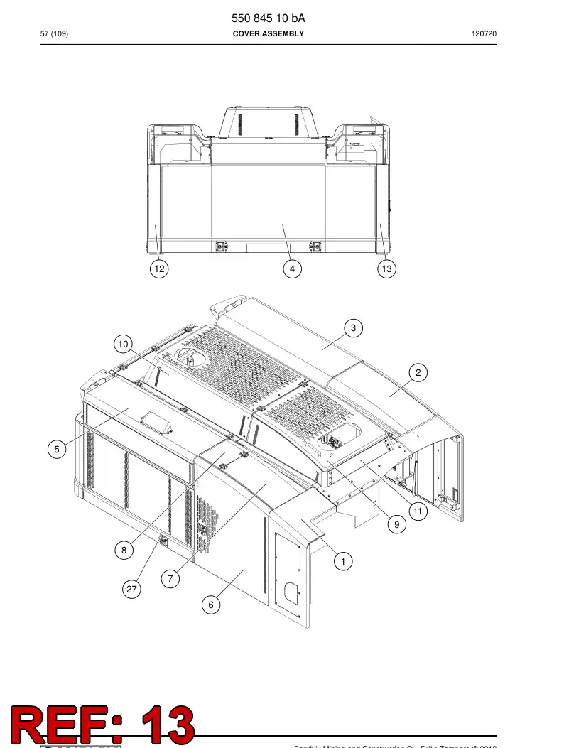 55067801 550 678 01 Corner (piece) box - Sandvik Technical Drawing